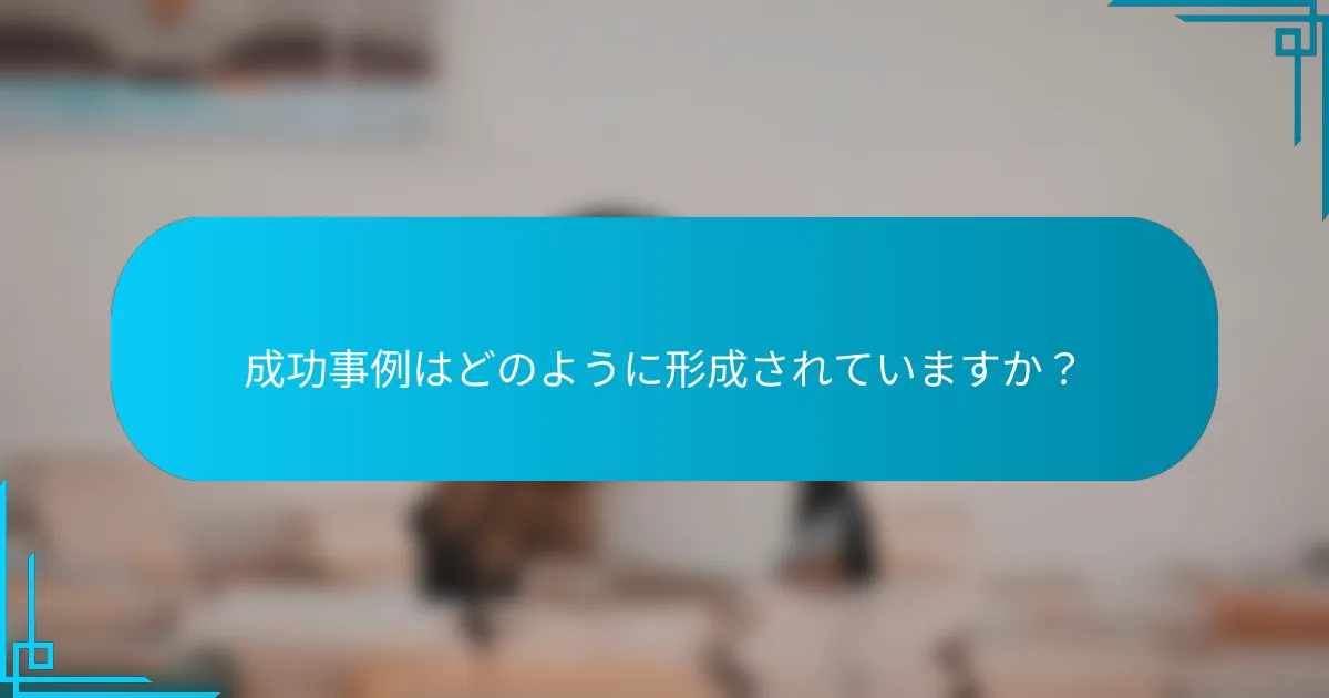 成功事例はどのように形成されていますか？