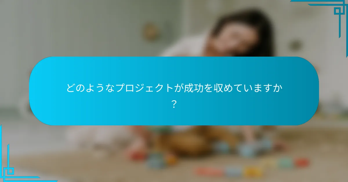 どのようなプロジェクトが成功を収めていますか？