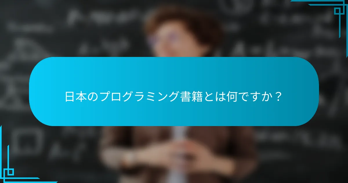 日本のプログラミング書籍とは何ですか？